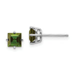 Load image into Gallery viewer, 14K White Gold Green Tourmaline Earrings 1.5-Carat tw
