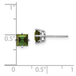 Load image into Gallery viewer, 14K White Gold Green Tourmaline Earrings 1.5-Carat tw
