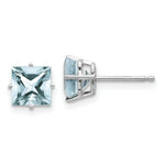 Load image into Gallery viewer, 14K White Gold Aquamarine Earrings 2-Carat tw
