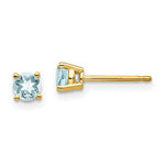 Load image into Gallery viewer, 14K Yellow Gold Aquamarine Post Earrings 0.5-Carat tw

