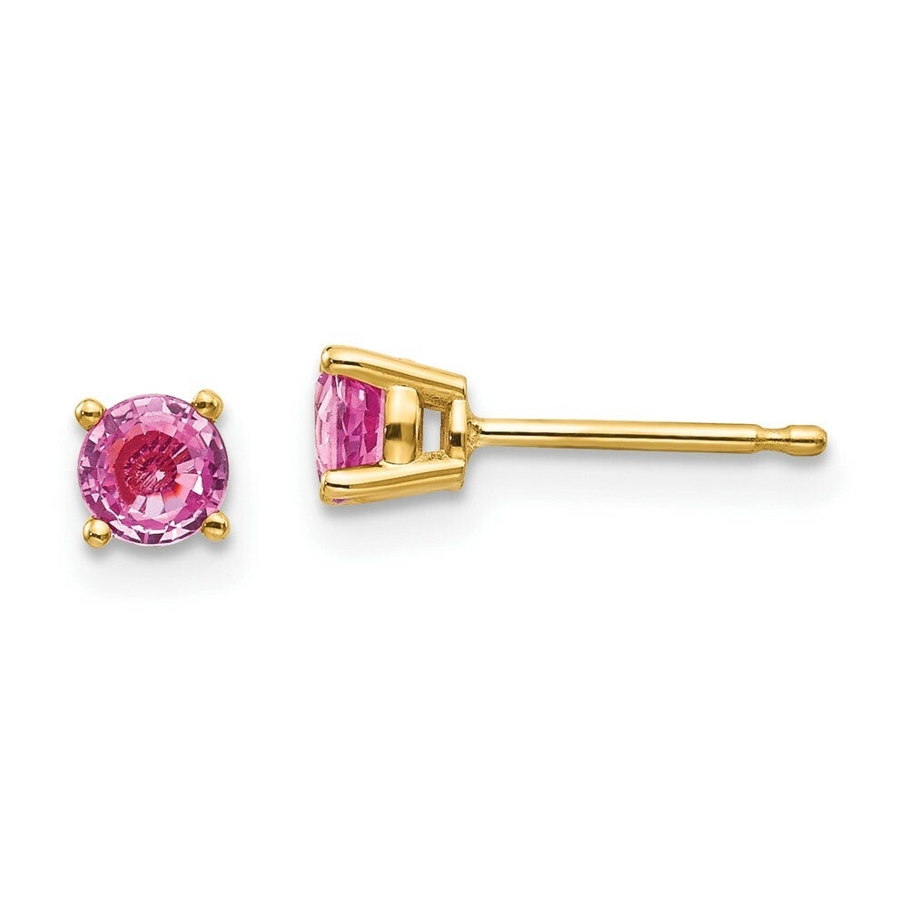 14K Yellow Gold Pink Sapphire Earrings 0.72-Carat tw