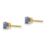Load image into Gallery viewer, 14K Yellow Gold Tanzanite Earrings 0.66-Carat tw
