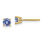 Load image into Gallery viewer, 14K Yellow Gold Tanzanite Earrings 0.66-Carat tw
