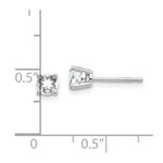 Load image into Gallery viewer, 14k White Gold 4mm Cubic Zirconia Earrings
