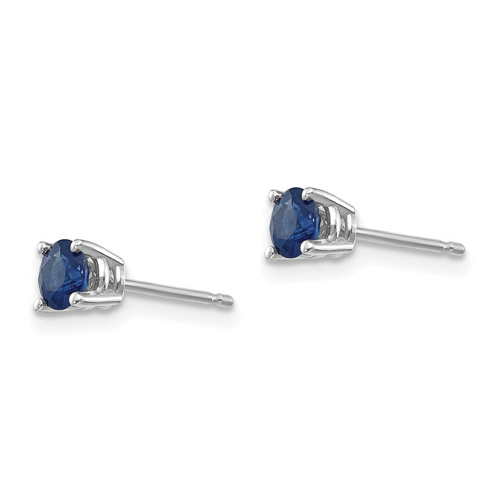 14K White Gold Sapphire Earrings 0.7-Carat tw