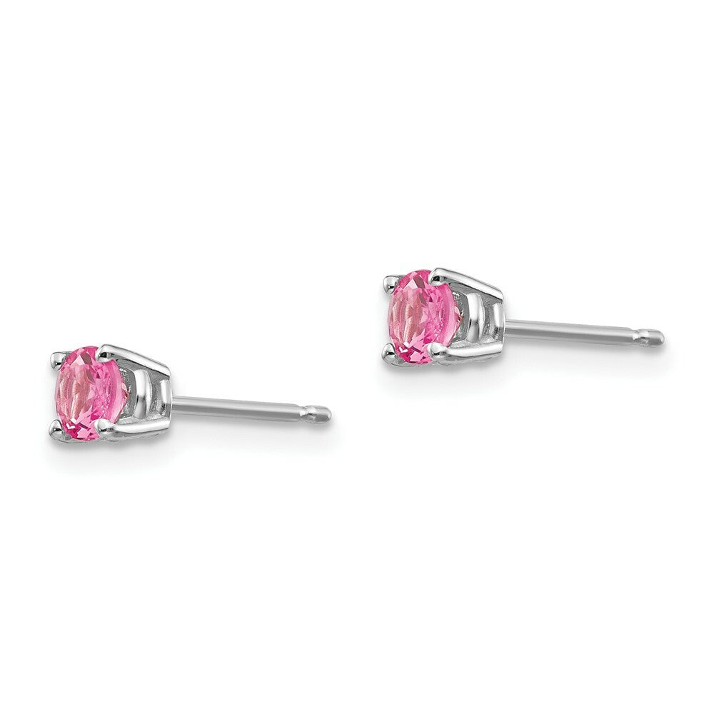 14K White Gold Pink Spinel Earrings 0.54-Carat tw