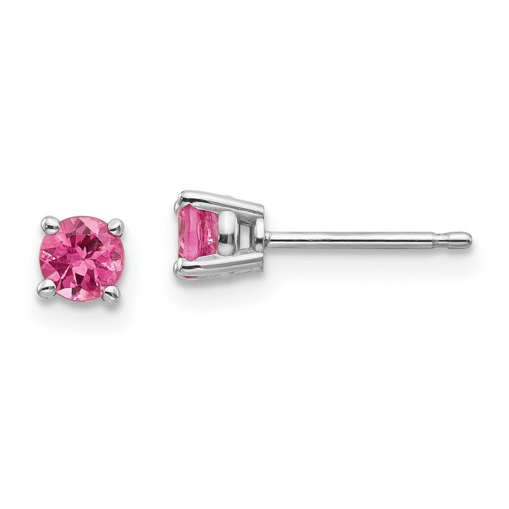 14K White Gold Pink Spinel Earrings 0.54-Carat tw