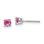 Load image into Gallery viewer, 14K White Gold Pink Sapphire Earrings 0.72-Carat tw
