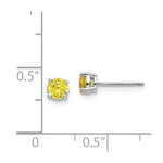 Load image into Gallery viewer, 14K White Gold Yellow Sapphire Earrings 0.72-Carat tw
