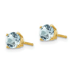 Load image into Gallery viewer, 14K Yellow Gold Aquamarine Post Earrings, 9/10-Carat Gemweight
