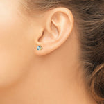 Load image into Gallery viewer, 14K Yellow Gold Aquamarine Post Earrings, 9/10-Carat Gemweight
