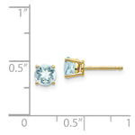 Load image into Gallery viewer, 14K Yellow Gold Aquamarine Post Earrings, 9/10-Carat Gemweight
