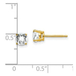 Load image into Gallery viewer, 14K Yellow Gold 5mm Cubic Zirconia Earrings
