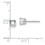 Load image into Gallery viewer, 14k White Gold 5mm Cubic Zirconia Earrings
