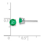 Load image into Gallery viewer, 14K White Gold Emerald Earrings 0.96-Carat tw
