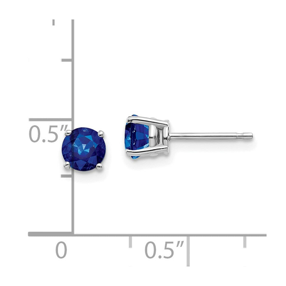 14K White Gold Sapphire Earrings 1.32-Carat tw