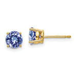 Load image into Gallery viewer, 14K Yellow Gold Tanzanite Post Earrings 1.8-Carat tw
