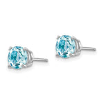 Load image into Gallery viewer, 14k White Gold Aquamarine Earrings, 1.5-Carat Gemweight
