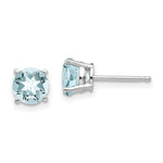 Load image into Gallery viewer, 14k White Gold Aquamarine Earrings, 1.5-Carat Gemweight
