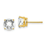 Load image into Gallery viewer, 14K Yellow Gold 7mm Cubic Zirconia Earrings
