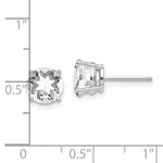 Load image into Gallery viewer, 14k White Gold 7mm Cubic Zirconia Earrings
