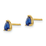 Load image into Gallery viewer, 14K Yellow Gold Sapphire Post Earrings 0.6-Carat tw
