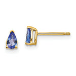 Load image into Gallery viewer, 14K Yellow Gold Tanzanite Post Earrings 0.5-Carat tw
