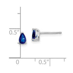 Load image into Gallery viewer, 14k White Gold Sapphire Earrings, 5/8-Carat Gemweight
