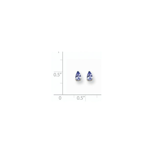 14k White Gold Tanzanite Earrings, 1/2-Carat Gemweight