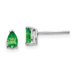 Load image into Gallery viewer, 14k White Gold Tsavorite Earrings, 1/2-Carat Gemweight
