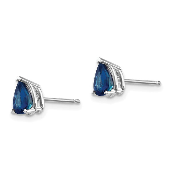 14K White Gold Sapphire Earrings 1.1-Carat tw