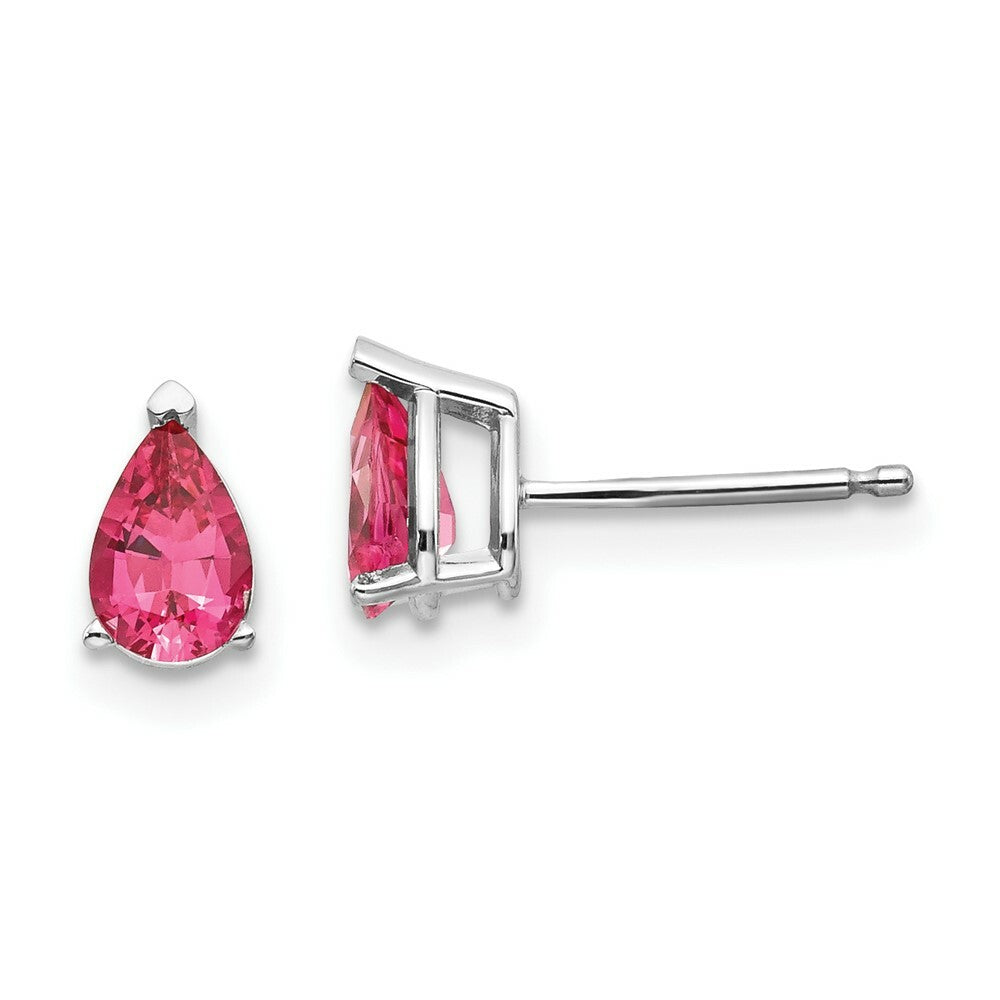 14K White Gold Pink Spinel Earrings 0.92-Carat tw