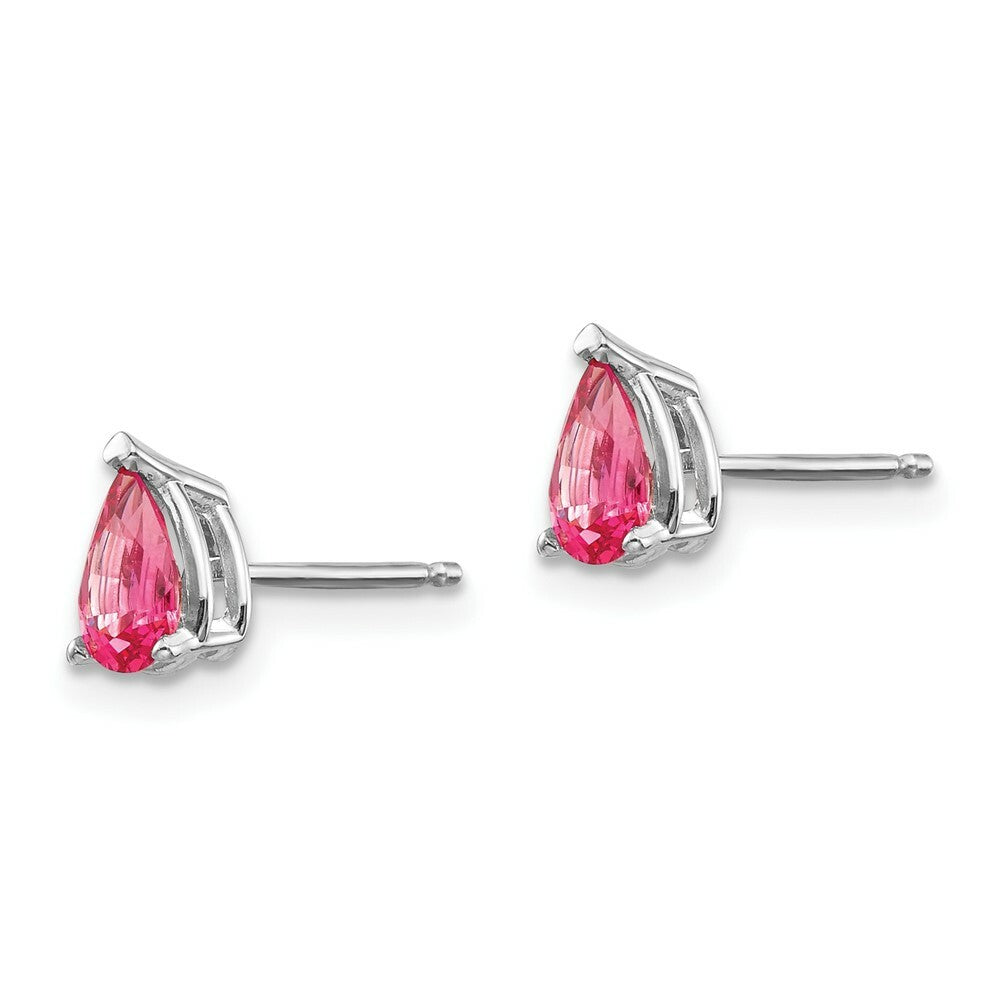 14K White Gold Pink Spinel Earrings 0.92-Carat tw