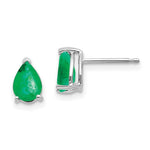 Load image into Gallery viewer, 14K White Gold Emerald Earrings 1.4-Carat tw
