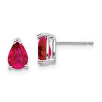 Load image into Gallery viewer, 14K White Gold Ruby Earrings 1.9-Carat tw
