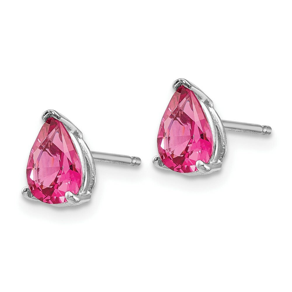 14K White Gold Pink Spinel Earrings 1.7-Carat tw
