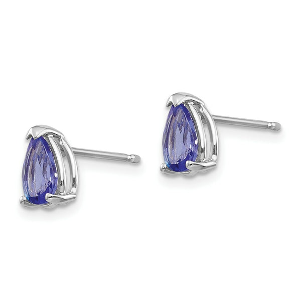 14K White Gold Tanzanite Earrings 1.6-Carat tw