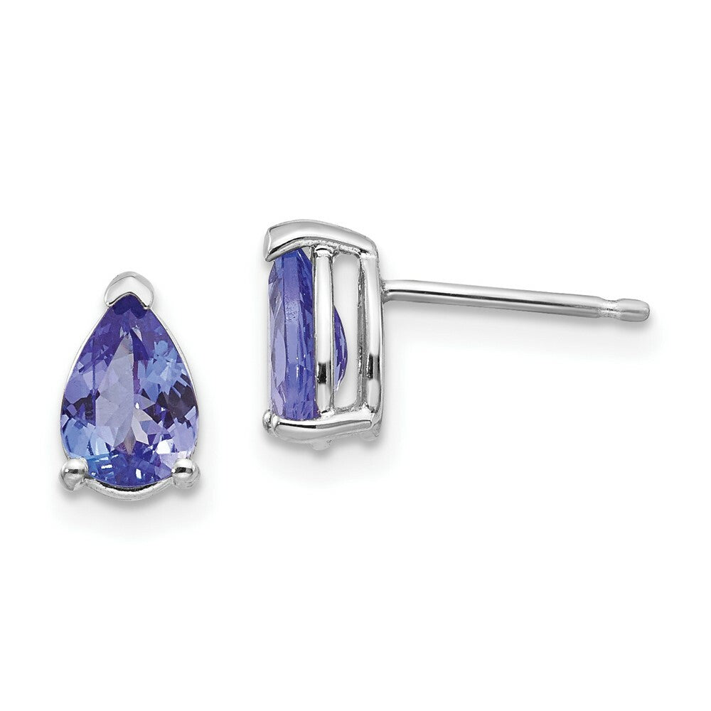 14K White Gold Tanzanite Earrings 1.6-Carat tw