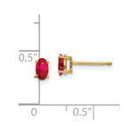 Load image into Gallery viewer, 14K Yellow Gold Ruby Post Earrings 0.64-Carat tw
