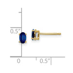 Load image into Gallery viewer, 14K Yellow Gold Sapphire Post Earrings 0.7-Carat tw

