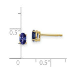 Load image into Gallery viewer, 14K Yellow Gold Tanzanite Post Earrings 0.54-Carat tw
