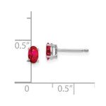 Load image into Gallery viewer, 14K White Gold Ruby Earrings 0.64-Carat tw
