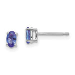 Load image into Gallery viewer, 14K White Gold Tanzanite Earrings 0.54-Carat tw
