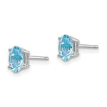 Load image into Gallery viewer, 14k White Gold Aquamarine Earrings, 4/5-Carat Gemweight
