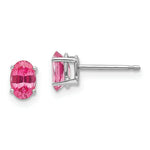 Load image into Gallery viewer, 14k White Gold Pink Spinel Earrings, 1-Carat Gemweight
