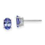 Load image into Gallery viewer, 14k White Gold Tanzanite Earrings, 1-Carat Gemweight
