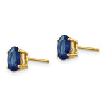 Load image into Gallery viewer, 14K Yellow Gold Sapphire Post Earrings 2.1-Carat tw
