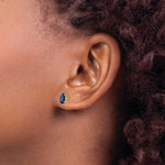 Load image into Gallery viewer, 14K Yellow Gold Sapphire Post Earrings 2.1-Carat tw
