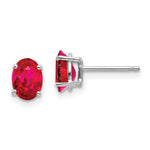 Load image into Gallery viewer, 14K White Gold Ruby Earrings 2.2-Carat tw
