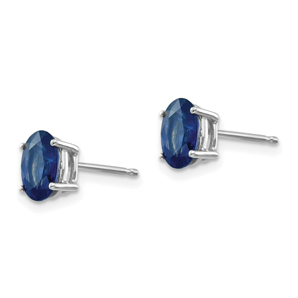 14K White Gold Sapphire Earrings 2.1-Carat tw